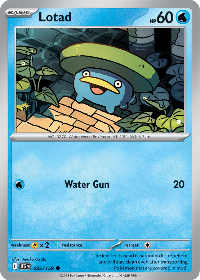 Lotad 035/159 Reverse Holo Journey Together Pokemon Card
