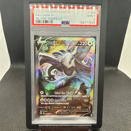 Lugia V 186/195 Silver Tempest PSA 9 Mint Graded Pokémon Card