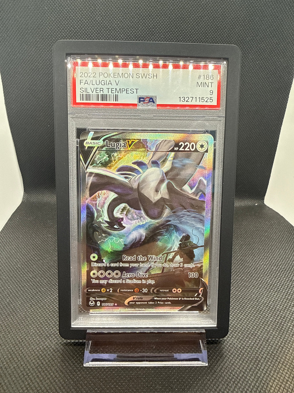 Lugia V 186/195 Silver Tempest PSA 9 Mint Graded Pokémon Card