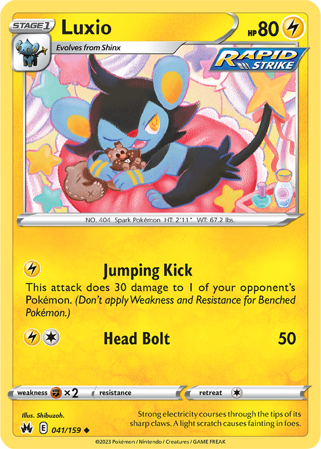 Luxio 041/159 Non-Holo Crown Zenith Pokemon Card