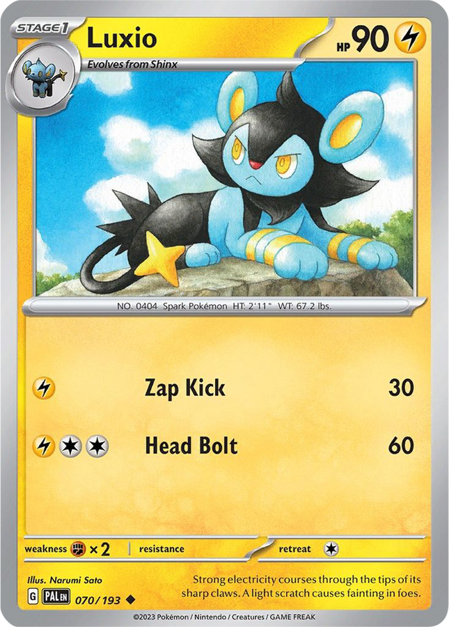 Luxio 070/193 Non-Holo Paldea Evolved Pokemon Card