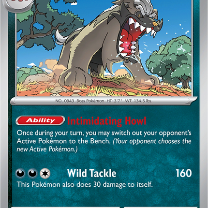 Mabosstiff 063/091 Holo Paldean Fates Pokemon Card