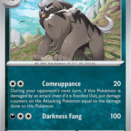 Mabosstiff 143/193 Non-Holo Paldea Evolved Pokemon Card