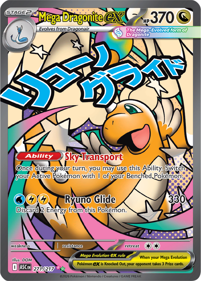 Mega Dragonite EX 271 217 From The Ascended Heroes