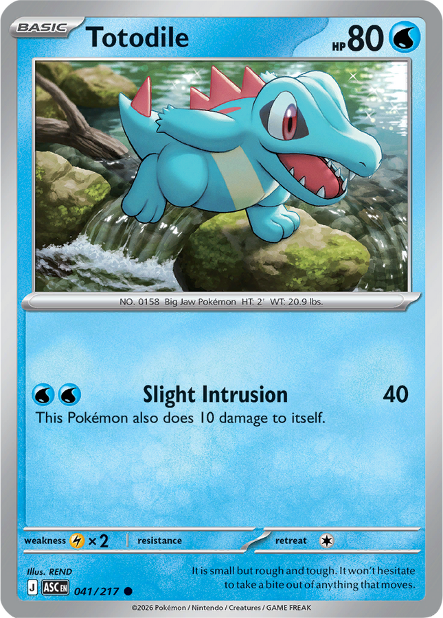 Totodile 041 217 Ascended Heroes Pixel Cosmos Holo