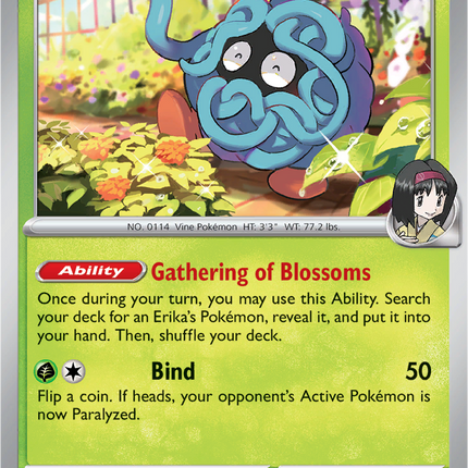 Erikas Tangela 007 217 Ascended Heroes Pixel Cosmos Holo