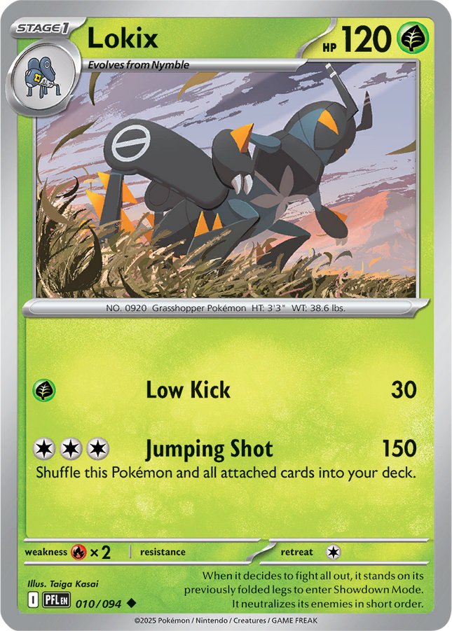 Lokix 010/094 Non-Holo Phantasmal Flames Pokemon Card