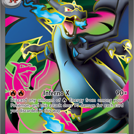 Mega Charizard X ex 109/094 Ultra Rare Phantasmal Flames Pokemon Card