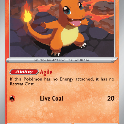 Charmander 011/094 Reverse Holo Phantasmal Flames Pokemon Card