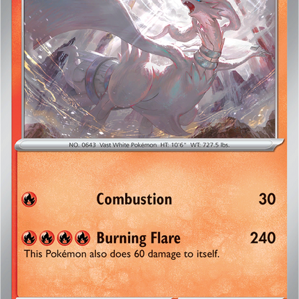 Reshiram 017/094 Cosmos Holo Phantasmal Flames Pokemon Card