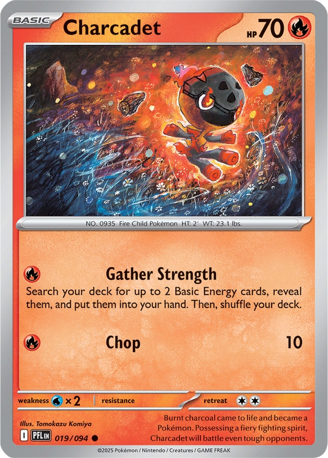 Charcadet 019/094 Reverse Holo Phantasmal Flames Pokemon Card