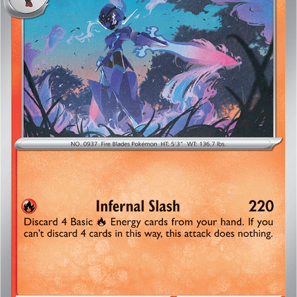 Ceruledge 020/094 Reverse Holo Phantasmal Flames Pokemon Card