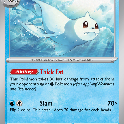 Dewgong 022/094 Reverse Holo Phantasmal Flames Pokemon Card