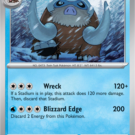 Mamoswine 025/094 Non-Holo Phantasmal Flames Pokemon Card