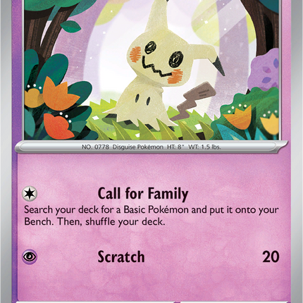 Mimikyu 042/094 Reverse Holo Phantasmal Flames Pokemon Card