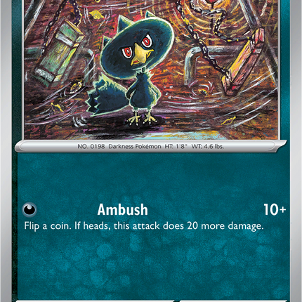 Murkrow 057/094 Reverse Holo Phantasmal Flames Pokemon Card
