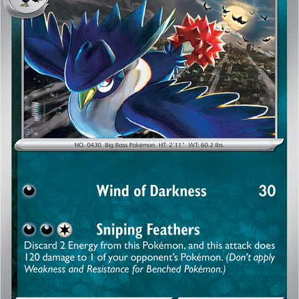Honchkrow 058/094 Non-Holo Phantasmal Flames Pokemon Card