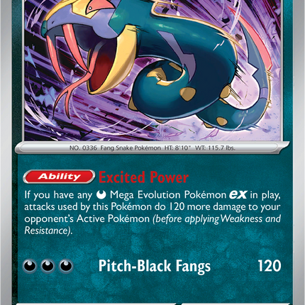 Seviper 062/094 Non-Holo Phantasmal Flames Pokemon Card