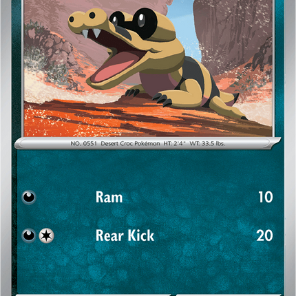 Sandile 064/094 Reverse Holo Phantasmal Flames Pokemon Card