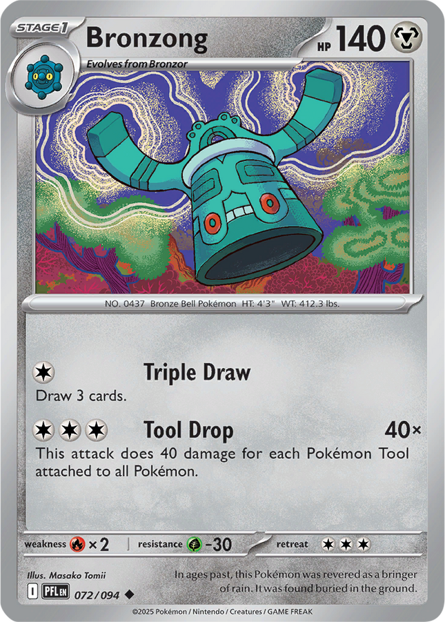 Bronzong 072/094 Non-Holo Phantasmal Flames Pokemon Card
