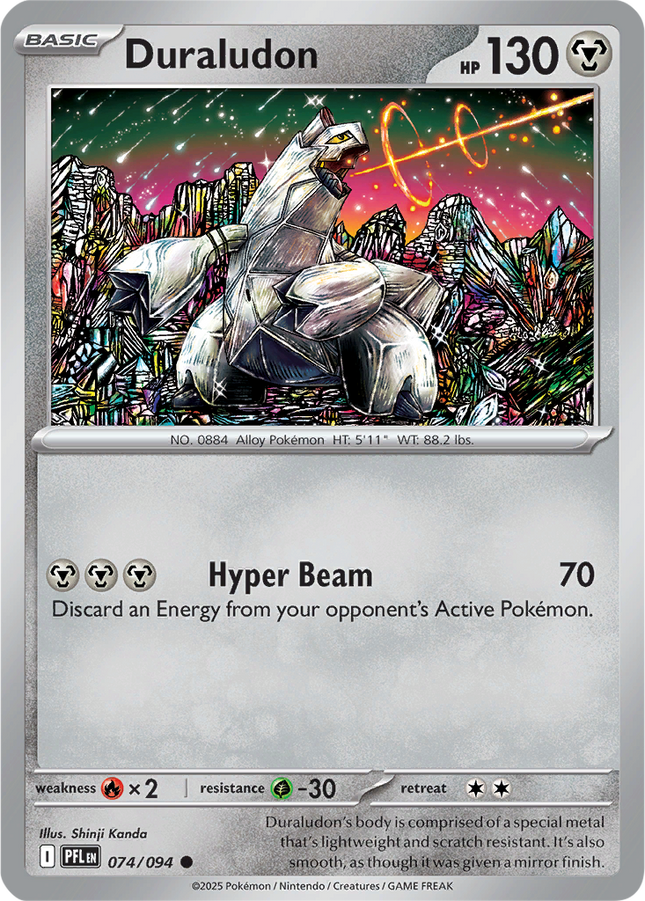 Duraludon 074/094 Reverse Holo Phantasmal Flames Pokemon Card