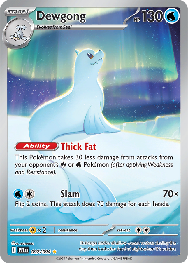Dewgong 097/094 Illustration Rare Phantasmal Flames Pokemon Card