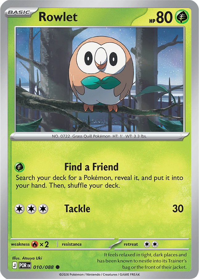 Rowlet 010 088 Perfect Order Reverse Holo