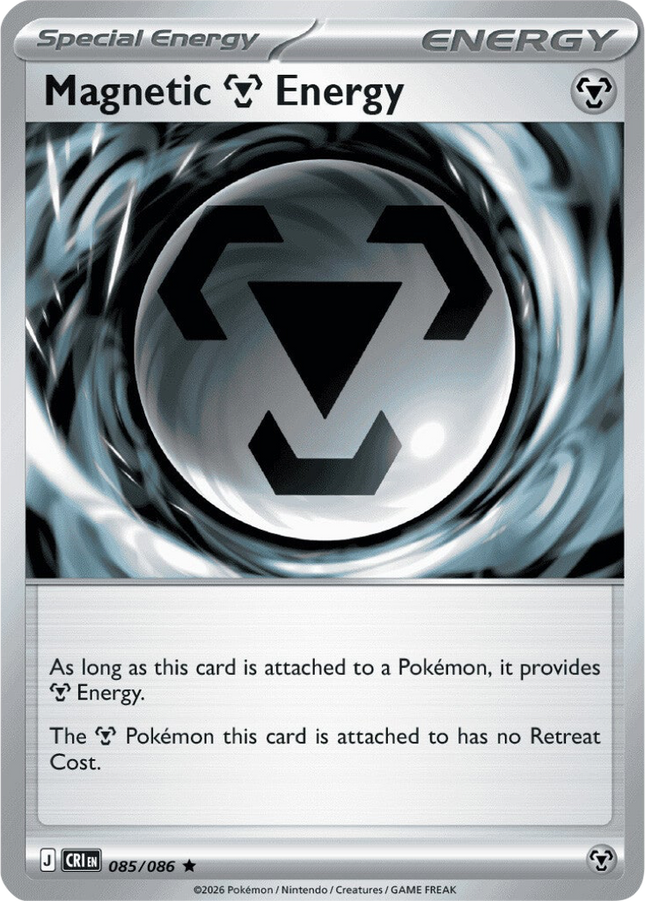 Magnetic Metal Energy 085/086 Reverse Holo Chaos Rising Pokemon Card