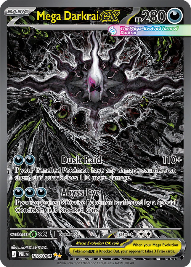 Mega Darkrai ex 116/084 Special Illustration Rare Pitch Black Pokemon Card