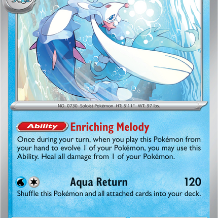 Primarina 020 084 Pitch Black Whats Your Favorite 30th Anniversary Stamped Cosmos Holo