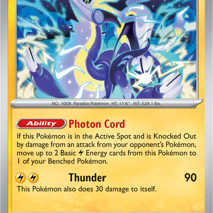 Miraidon 028/084 Reverse Holo Pitch Black Pokemon Card