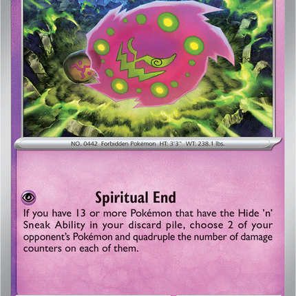 Spiritomb 035/084 Holo Pitch Black Pokemon Card