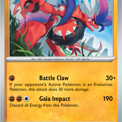 Koraidon 047/084 Non-Holo Pitch Black Pokemon Card