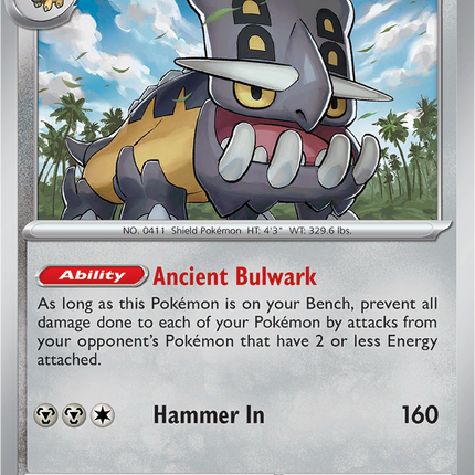 Bastiodon 062/084 Reverse Holo Pitch Black Pokemon Card