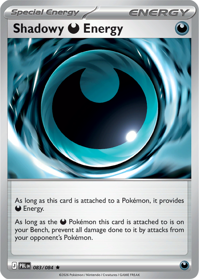 Shadowy Darkness Energy 083/084 Holo Pitch Black Pokemon Card