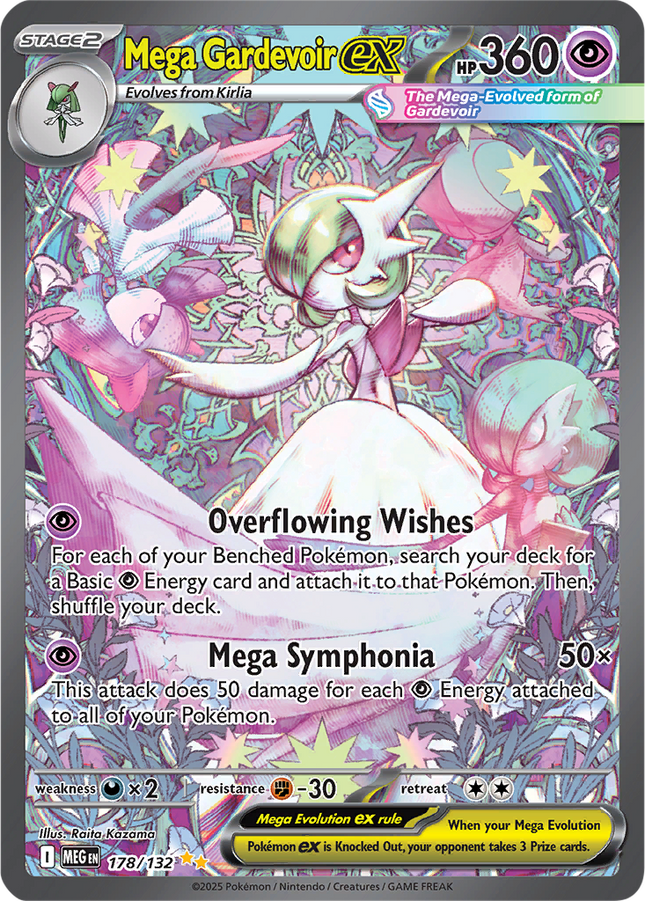 Mega Gardevoir ex 178/132 Special Illustration Rare Full Art Mega Evolution Pokemon Card