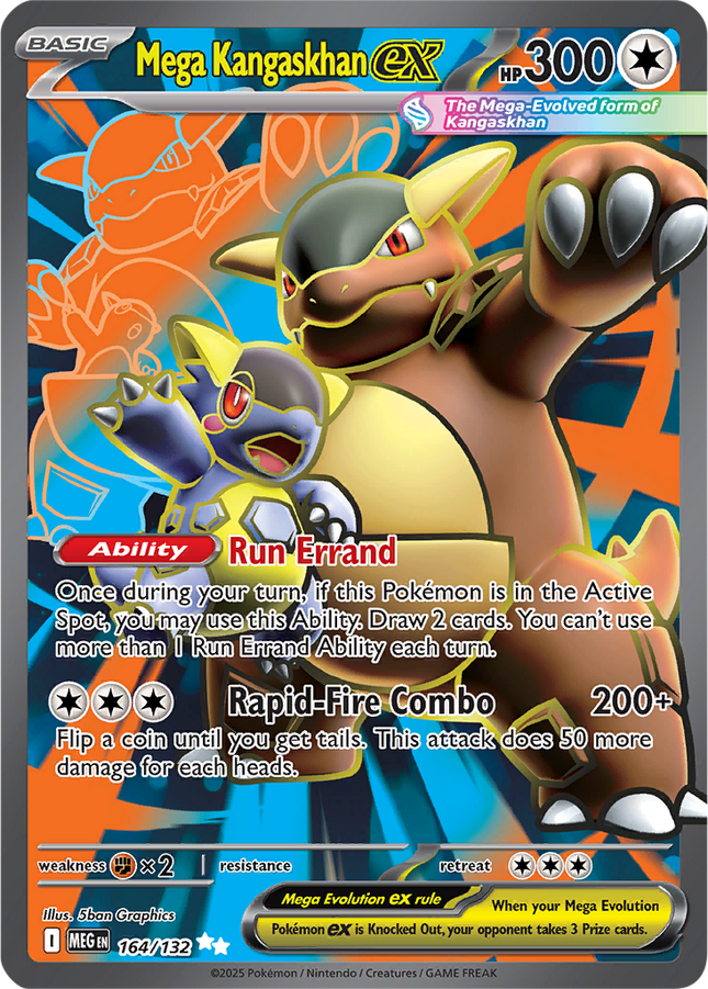 Mega Kangaskhan ex 164/132 Ultra Rare Full Art Mega Evolution Pokemon Card