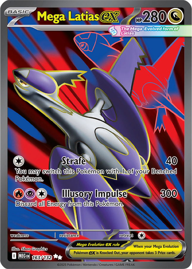 Mega Latias ex 163/132 Ultra Rare Full Art Mega Evolution Pokemon Card