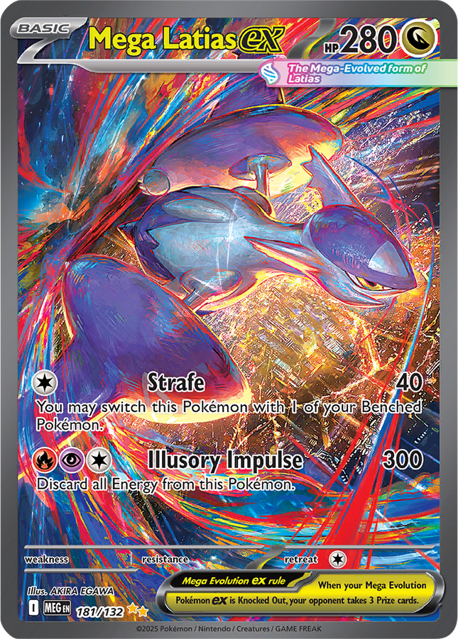 Mega Latias ex 181/132 Special Illustration Rare Full Art Mega Evolution Pokemon Card