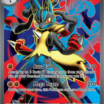 Mega Lucario ex 160/132 Ultra Rare Full Art Mega Evolution Pokemon Card