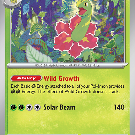Meganium 010/132 Reverse Holo Mega Evolution Pokemon Card