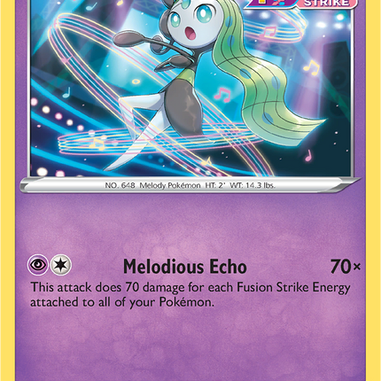Meloetta 124/264 Non-Holo Fusion Strike Pokemon Card