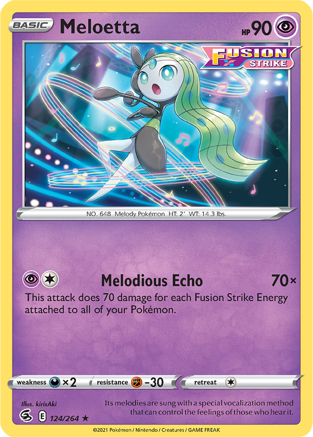 Meloetta 124/264 Non-Holo Fusion Strike Pokemon Card