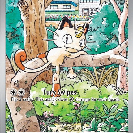 Meowth 106/094 Illustration Rare – Phantasmal Flames | Pokémon TCG English