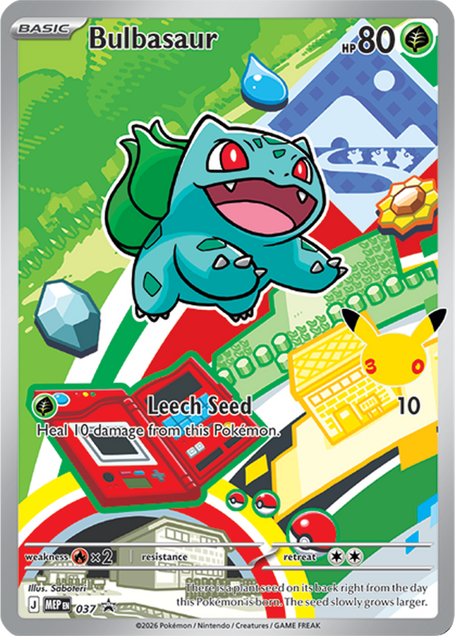Bulbasaur MEP 037 First Partner Series 1 30th Anniversary Holo Promo