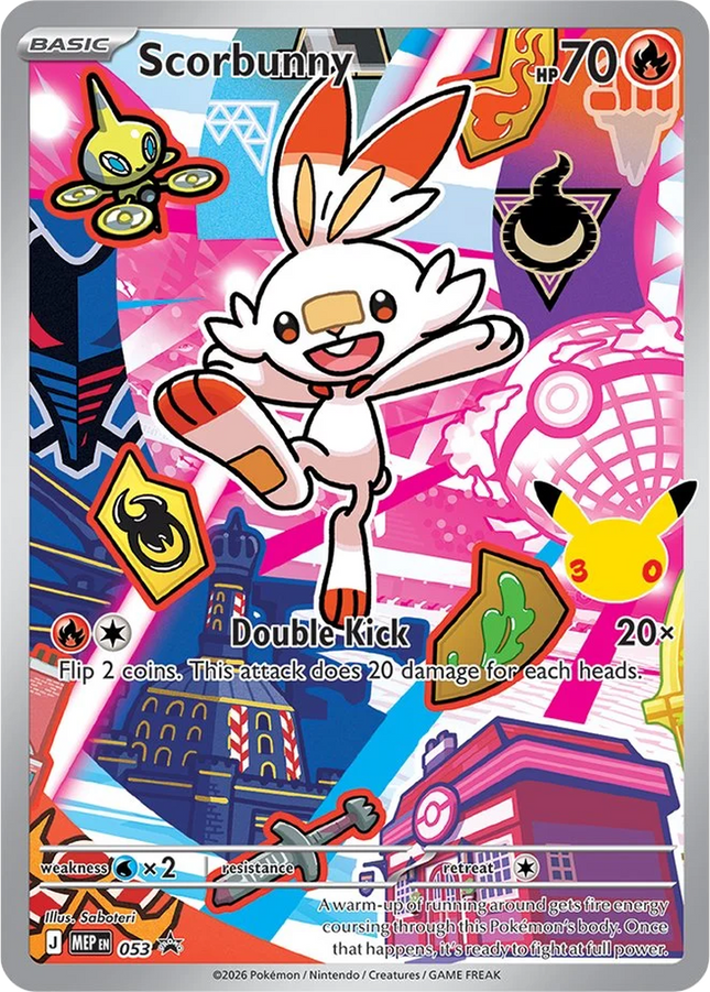 Scorbunny MEP 053 First Partner Series 2 30th Anniversary Holo Promo
