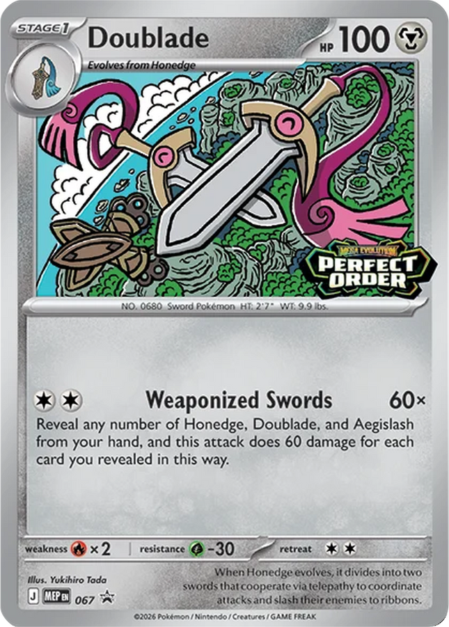 Doublade MEP 067 Perfect Order Prerelease Staff Stamped Holo
