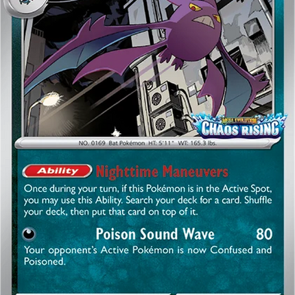 Crobat MEP 076 Chaos Rising Prerelease Stamped Holo
