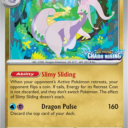 Goodra MEP 077 Chaos Rising Prerelease Stamped Holo