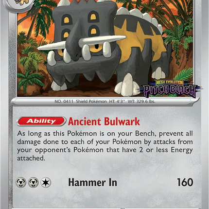 Bastiodon MEP 085 Pitch Black Prerelease Stamped Holo